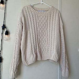 Cream Cable Knit Sweater